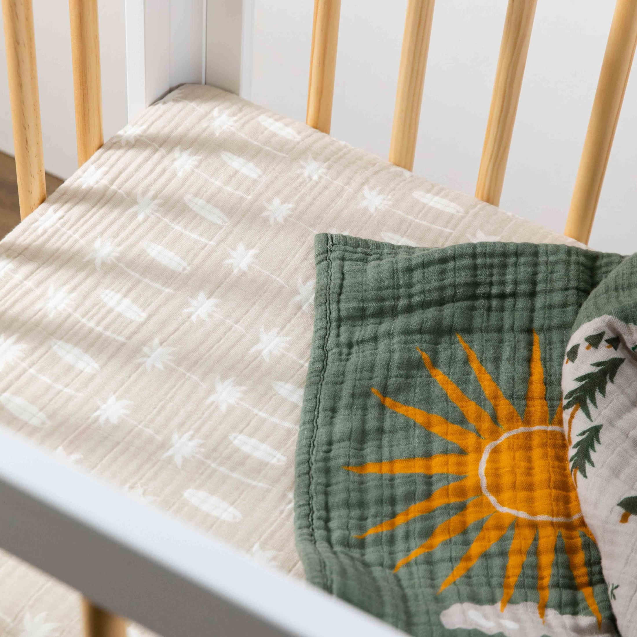 Babyletto Mini Crib Sheet in GOTS Certified Organic Muslin Cotton