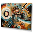 thumbnail image 2 of Designart "Orange And Blue Geometric Vibrations V" Modern Geometric Canvas Art Print, 2 of 5