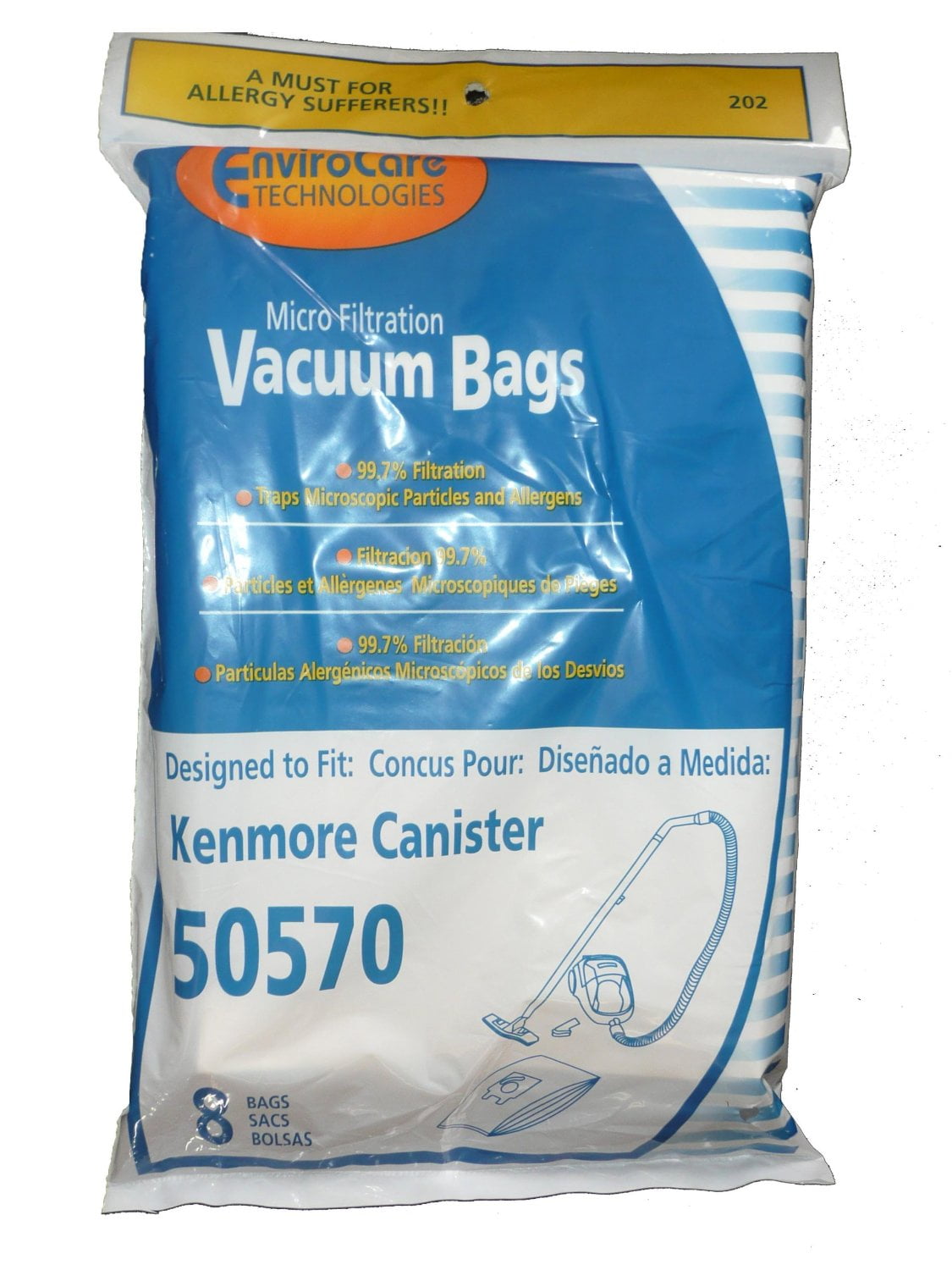 Ultracare Canister Vac 32 Kenmore Type M Sears 51195 Magic Blue Lg Vacuum Bags 