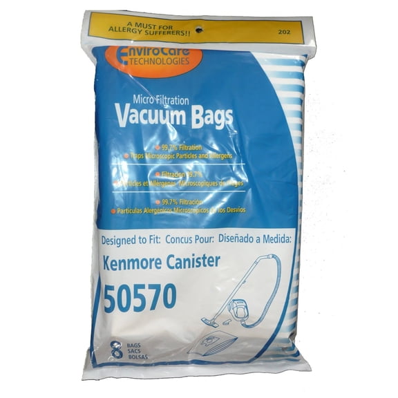 24 Kenmore I Ultra Care 50570 Sears Vacuum Bag, Canister Vacuum Cleaners, 609315, Replaces Sears 20-50570,