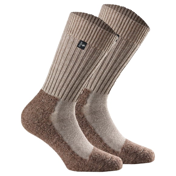Rohner Advanced Socks Calcetines de trekking unisex, 2 pack - Original, mezcla de lana virgen Beige 42-44