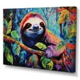 thumbnail image 2 of Designart "Vibrant Sloth Artistry I" Sloth Wall Art Living Room, 2 of 7