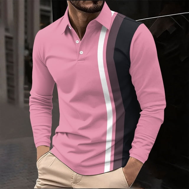 Blusa y camisa de manga corta con cuello vuelto Camisa casual de manga larga para hombre con cuello de manga corta estampado Top/camisa para hombre