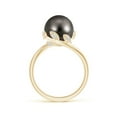 thumbnail image 2 of ANGARA Tahitian Cultured Pearl Olive Leaf Bypass Ring in 14K Yellow Gold for Women | June Birthstone, Birthday, Anniversary, Jewelry Gift for Women | Pearl Ring, 2 of 8