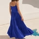 thumbnail image 4 of Vestido largo con tirantes finos para mujer - Pareo estampado para la playa - Vestido camisero holgado de poliéster - Ropa informal de verano, 4 of 8