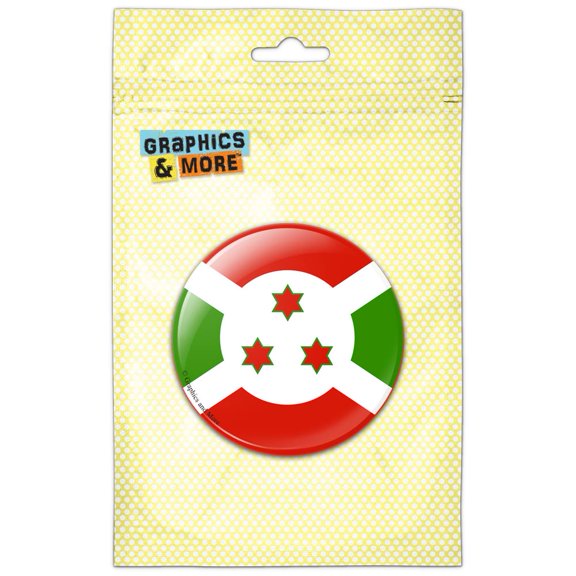 Burundi National Country Flag Pinback Button Pin Badge