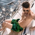 thumbnail image 2 of luoweisi Men's Beach Shorts Quick Dry Swim Trunks with Mesh Lining Tropical Leaves L, 2 of 5