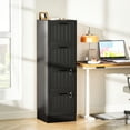 thumbnail image 2 of HOMCOM 4 Drawer File Cabinet with Lock Filing Cabinet for A4 Letter Black, 2 of 10