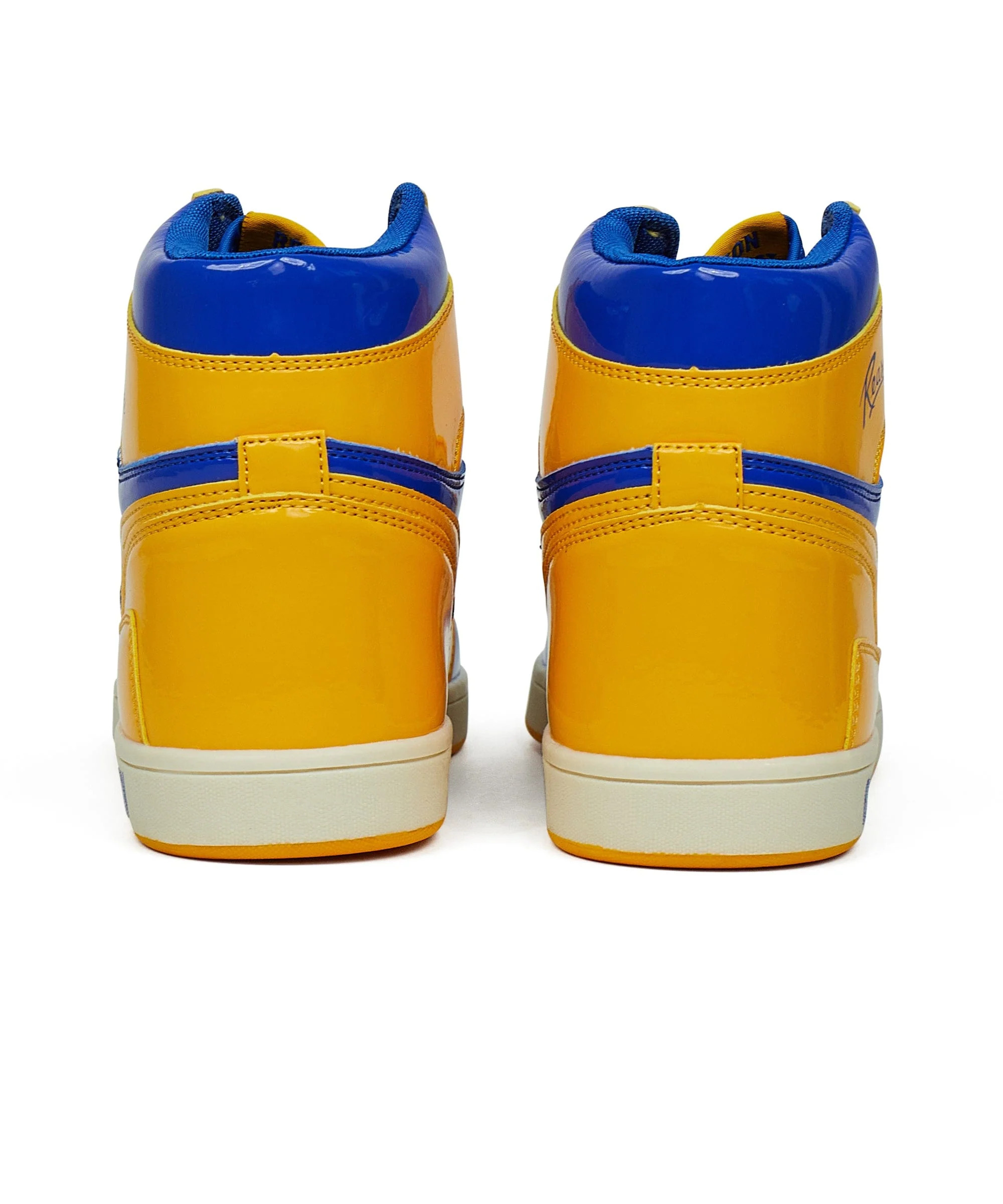 Reason Men's Shooting Star High Top Lace up Sneakers - Yellow Color