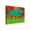 thumbnail image 2 of Hillary Vermont Pet Designs for Humans 'Woof Yall Green Dog' Canvas Art, 2 of 3