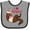 Heather and Black, variant on Inktastic I Love Ferrets Boys or Girls Baby Bib