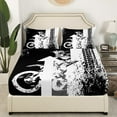 thumbnail image 3 of Motocross Rider Fitted Sheet Extreme Speed Sports Bedding Set for Teens Youth Dirt Bike Motorbike Rider Bed Sheets Retro Motorcycle Sheets Vintage Home Decor,Full, 3 of 5