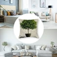 thumbnail image 5 of nygtbtfer Throw Pillow Covers Cushion Case Hand-Painted with Green Tree Plant Pillowcase Spring Summer Farmhouse Outdoor Decor White, 5 of 7