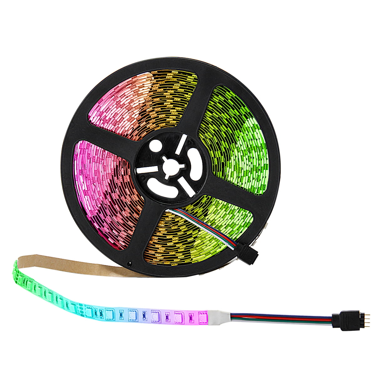 SUPERNIGHT 10M 30Leds/M SMD 5050 Flexible 32.8ft 300LEDs LED Strip Light Non-Waterproof + 4-Pins 44Keys IR Remote Control(24V)