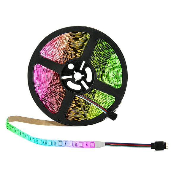 SUPERNIGHT 10M 30Leds/M SMD 5050 Flexible 32.8ft 300LEDs LED Strip Light Non-Waterproof   4-Pins 44Keys IR Remote Control(24V)
