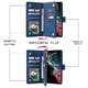 thumbnail image 2 of For Samsung Galaxy S23 S22 Plus Note 20 Ultra 5G Wallet Case For Women Men, PU Leather Magnetic Flip Lanyard Strap Wristlet Zipper Card Holder Phone Cases, 2 of 5