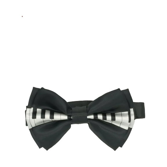 Pre-Tied Music Piano Key Bow Tie for Performers - Elegant Bowtie for Business, Wedding, Christmas, & Party Events