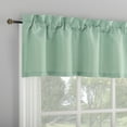thumbnail image 2 of Mainstays 3-Piece Textured Semi Sheer Rod Pocket Kitchen Window Tier Pair and Valance, 2 Café Curtains and 1 Curtain Valance, Aqua, 56"W x 36"L, 2 of 8