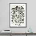 thumbnail image 2 of PixonSign Framed Canvas Print Wall Art Matisse Floral Nature Woman Portrait Abstract Shapes Illustrations Modern Art Decorative Minimal Relax/Calm for Living Room, Bedroom, Office - 16"x24" BLACK, 2 of 5