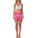 thumbnail image 2 of Falda de ganchillo Inspire Chic para mujeres, falda de malla con flecos, falda de playa con cordón, rosa intenso XS, 2 of 6