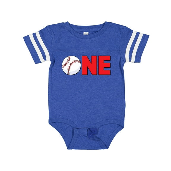 Inktastic One with Baseball Baby's First Birthday Boys or Girls Baby Bodysuit