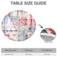 thumbnail image 6 of Pioneer Flower Floral Print Pattern Round Fitted Tablecloth with Elastic Edge,Dining Table Cover Waterproof,Outdoor Round Tablecloth for Camping,Dining,Indoor and Outdoor, 6 of 7