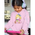 thumbnail image 2 of Girl With A Gift Hoodie Juniors -Image by Shutterstock,  Small, 2 of 4