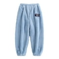 thumbnail image 1 of Girl's Fuzzy Pajama Pants Elastic Waist Fleece, 1 of 3