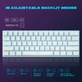 thumbnail image 5 of 60 Percent Mechanical Gaming Keyboard, White Gaming Keyboard with Blue Switches, Detachable Type-C Cable 60% Mini Keyboard with Powder Blue Light for Windows/Mac/PC/Laptop - White/Blue Switches, 5 of 6
