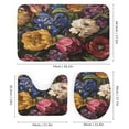 thumbnail image 3 of Shower Curtain Sets 4 Piece Roses Tulips Peonies Violets And Lilies Non-Slip Rugs And Toilet Mat Lid Rug Accessories Colorful Bright Spring Natural Bathroom Decor Set with Accessories, 3 of 8