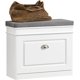 thumbnail image 1 of Banco Zapatero Banca Zapatera Recibidor Zapatera Baul con Asiento Acolchado Organizador Cajon para Zapatos para Entrada(Blanco FSR82-K-W), 1 of 8