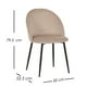 thumbnail image 2 of Ilios Innova | Paquete de 2 Sillas para Comedor Rolet Beige, Sillas Tapizadas en Terciopelo con Patas Metálicas, Diseño Moderno y Minimalista., 2 of 9