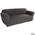 thumbnail image 4 of Classic Slipcovers  Floral Jacquard One-piece Stretch Sofa Slipcover Brown, 4 of 5