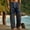 Dark Blue, variant on Mens Harem Pants Elastic Waist Patchwork Drawstring Pockets Loose Boho Hippie Beach Casual Pants Brown Size 5XL