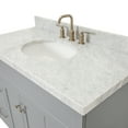 thumbnail image 4 of Ariel Hamlet 43 In. Oval Sink Vanity With Carrara White Countertop In Grey, 4 of 10