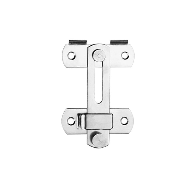 Paquete de 2 hebillas de cerrojo con hebilla de ángulo recto, herrajes para muebles de seguridad, cerraduras para puertas, adornos de inodoro, Herramientas y ferretería Hebilla de puerta plana/S Eigraketly TO008884-01