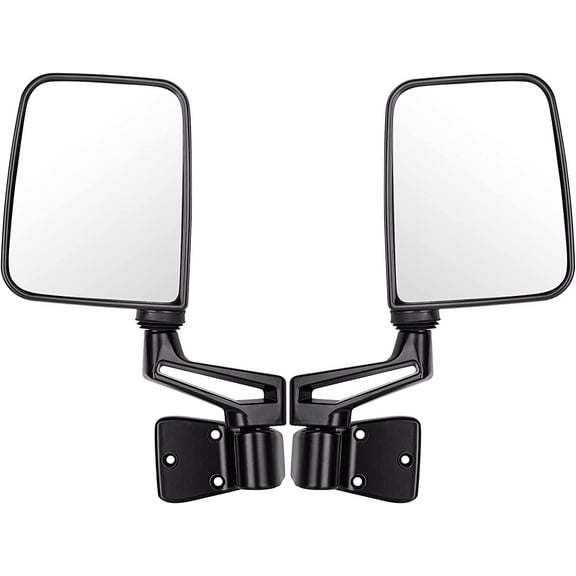 SCITOO Side View Mirrors A Pair of Mirrors Compatible with 1995 For Jeep Wrangler 1997-2002 Wrangler 1987-1994 Wrangler Models with Half Door Manually Fold Non-heated Exterior Mirrors