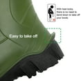 thumbnail image 3 of ROCKROOSTER Porter Men's Composite Toe Puncture Resistant EH Safety PU Waterproof Put On Rain Boots for Adult WS701GC Green US 10, 3 of 8
