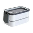 thumbnail image 2 of RKSTN Bento Box Plastic Lunch Box Preservation Box Microwave Heating Sealed Insulation Lunch Box With Tableware Bento Box, 2 of 5