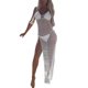 thumbnail image 1 of VISgogo Vestido de playa para mujer, cuello halter, espalda abierta, sin mangas, para bikini/traje de baño VISgogo moda, 1 of 9