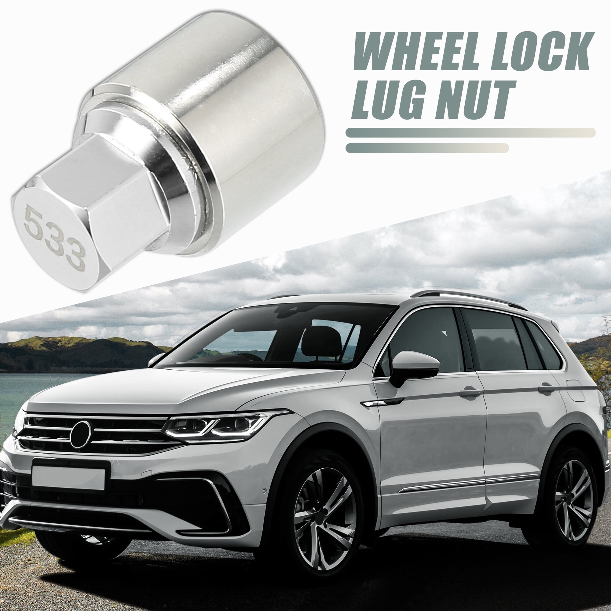 Unique Bargains Wheel Lock Lug Nut Anti Theft Screw Removal Socket Key for Volkswagen