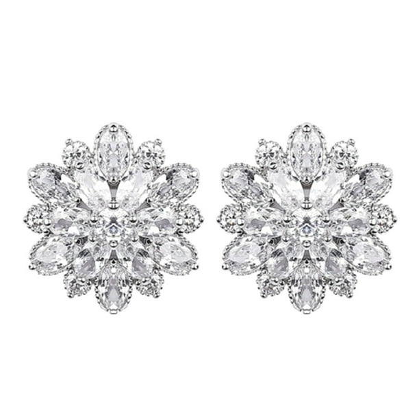 Pendientes completos de joyería para mujer con flores y personalidad
