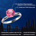 thumbnail image 2 of Gem Stone King 900 Platinum Pink Mystic Topaz Engagement Ring for Women | 2.00 Cttw | Round 8MM | Gemstone November Birthstone | Size 5, 2 of 6