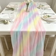thumbnail image 4 of PBAZIH Gradient Sheer Mesh Table Runner for Party Decor Elegant Polyester and Spandex Tablecloth for Weddings, Showers, and Home Dining Versatile and Reusable Table Decoration, 4 of 6