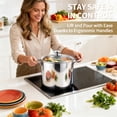 thumbnail image 6 of Coliware 12QT Stainless Steel Stock Pot with Glass Lid, 18/10 Food-Grade Material, 3-Ply Bottom, Induction Compatible, Dishwasher Safe, 6 of 15