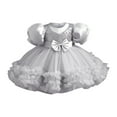 thumbnail image 1 of Robes Formelles pour Filles Manches Bouffantes Robe de Bal Robe en Tulle pour Filles 4-5 Ans, 1 of 3