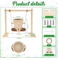 thumbnail image 2 of Swing Face Planter Pot for String of Pearls, Cute Resin Hanging Head Planter with Drainage Hole and Wooden Stand, 5.7-Inch, 2 of 9