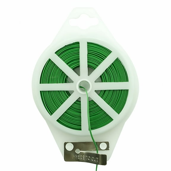 FACEGA Multifunctional Wire Twine for Garden Plant Support,Easy Cut Built-In Cutter with Flexible Plant Support,Widespread Use for Plants and Home Organization (Green),328ft (100m)