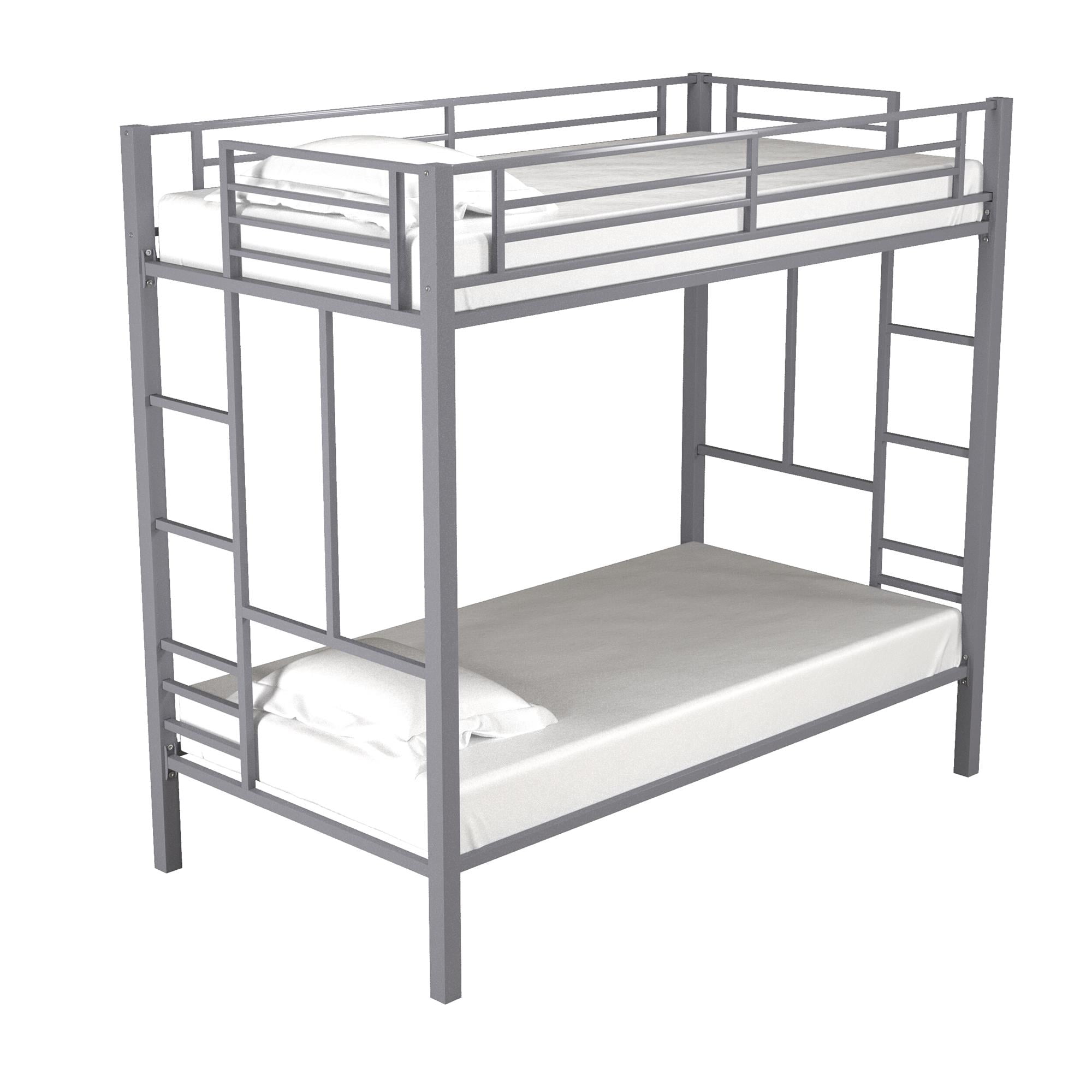 Your Zone Twin Over Twin Metal Bunk Bed Walmart Com Walmart Com