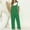 Green, variant on Virmaxy Women's Jumpsuits, Rompers & OverallsSummer Cotton & Linen Solid Overalls Shorts Sleeveless Spaghetti Straps Baggy Overalls with Pockets Dark Gray M